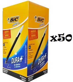 BOLIG BIC X 50 T/G NEGRA OPACA