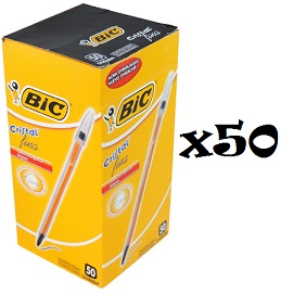 BOLIG BIC X 50 T/F NEGRA 