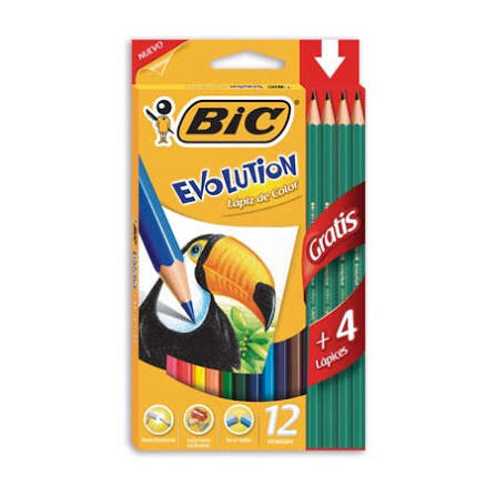LAP BIC X 12 L + 4 LAPIZ N                               