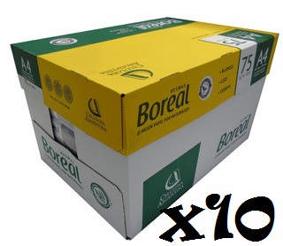 RESMA X 10 CAJA BOREAL A4 75G  