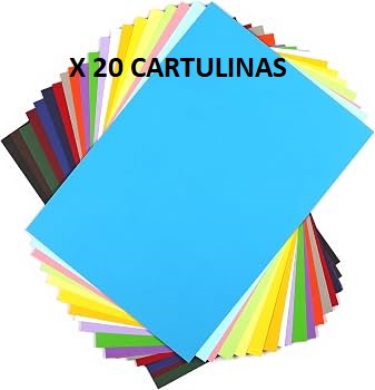 CARTULINA COLOR PAQ X 20