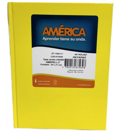 CUAD AMERICA T/D X 42 RAY AMARILL