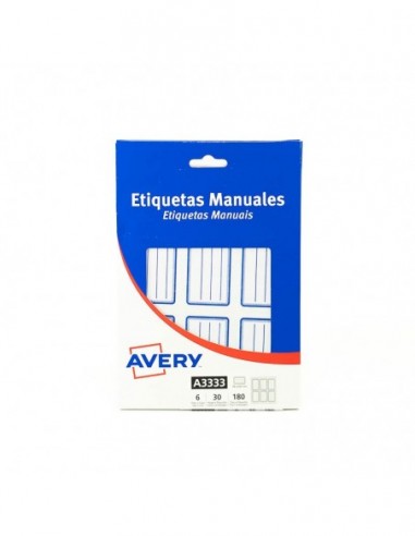 ETIQ P/CUAD AZUL X 6 AVERY                             