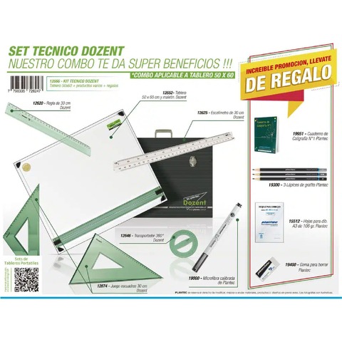 TABLERO DOZENT 40x50 C/M Y ACCESORIOS 2665       