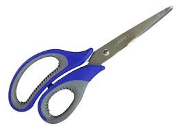 TIJERA 16,5 CM OLAMI  AZUL C/GRIS